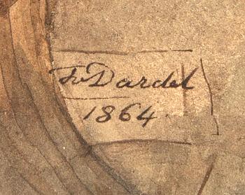 Fritz von Dardel, watercolor, signed and dated 1864.