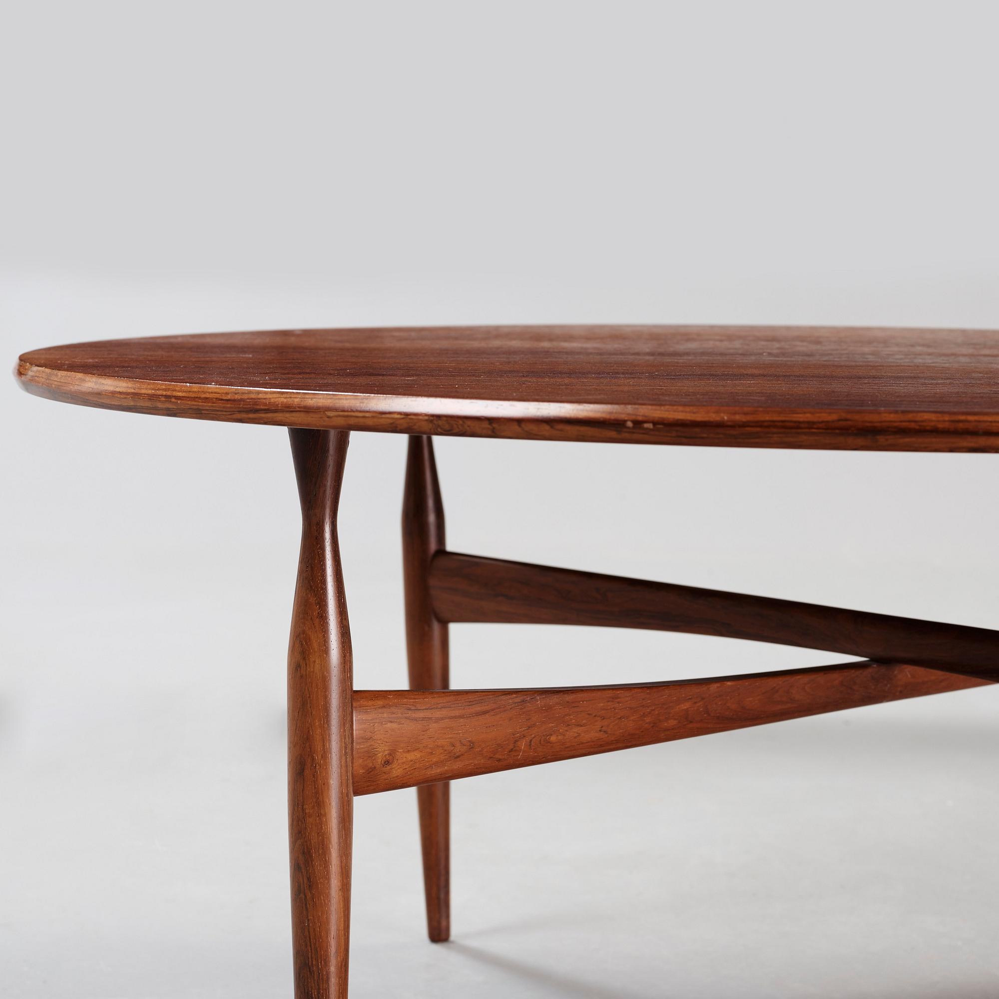 Ib Kofod-Larsen, a palisander sofa table, Christensen & Larsen, Denmark 1950's-60's.