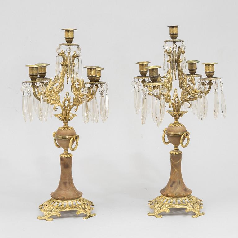 A pair of candelabra, circa 1900.