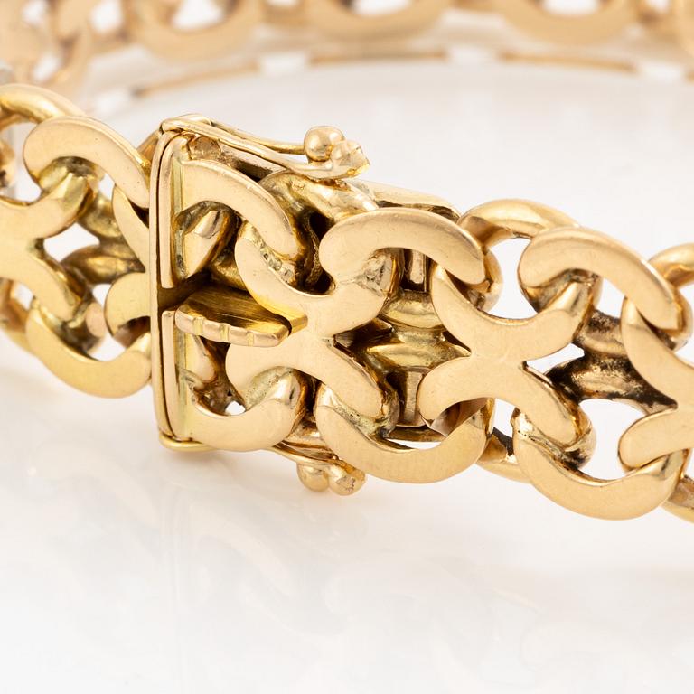 Armband 18K guld, X-länk.