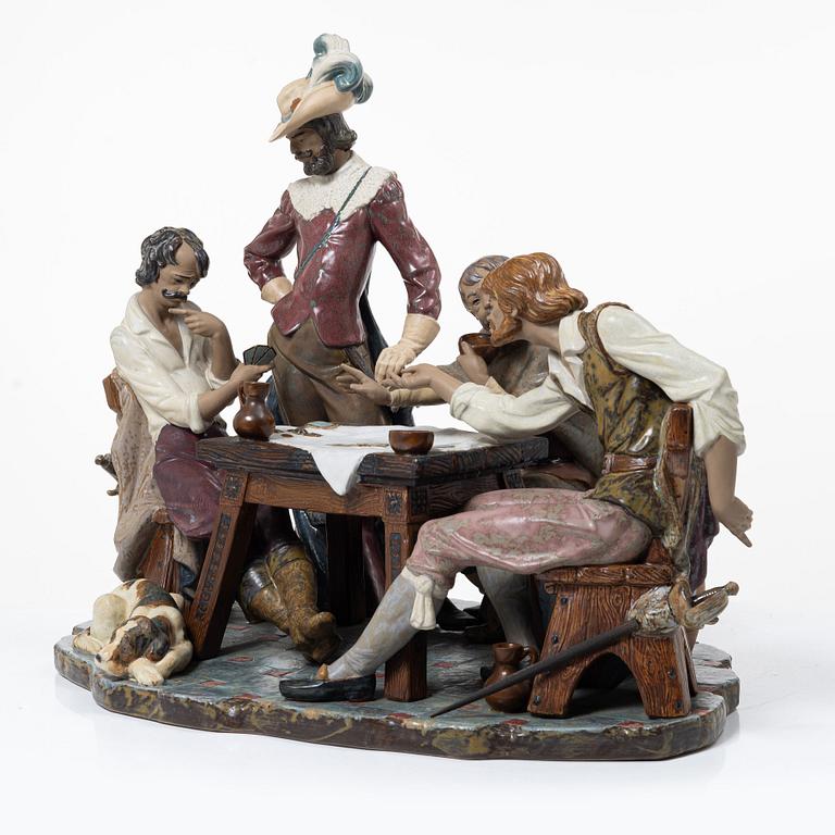 Juan Huerta, figurine, "Playing Cards", Lladró, Spain.