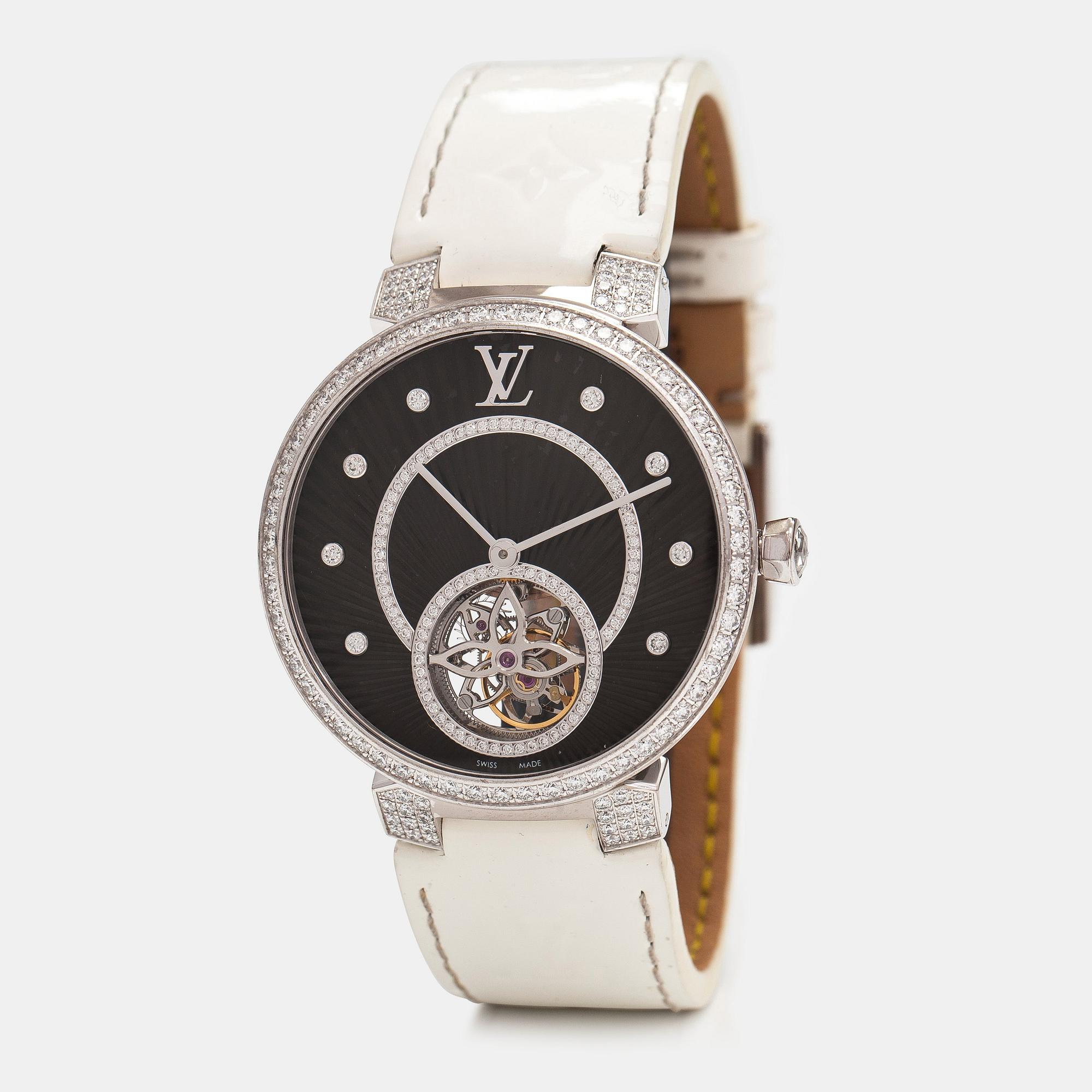 Louis Vuitton, Tambour Slim Tourbillon, wristwatch, 38 mm.