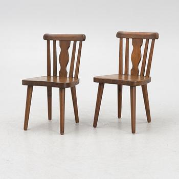 Dining set, 5 pieces, mid-20th century.