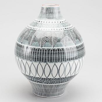 INGRID ATTERBERG, vas Uppsala Ekeby glaserat stengods 1900-talets mitt.