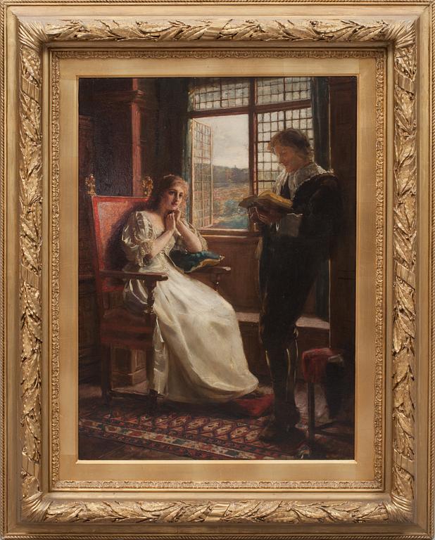 MARGARET DICKSEE, tillskriven, olja på pannå.