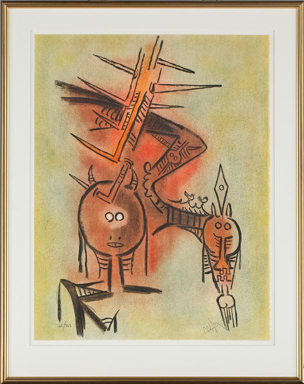 WIFREDO LAM, färglitografier, 10 st, "Pleni luna", signerade och numrerade 165/262.