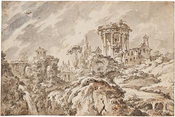 Jean Eric Rehn, The Temple of Vesta in Tivoli.