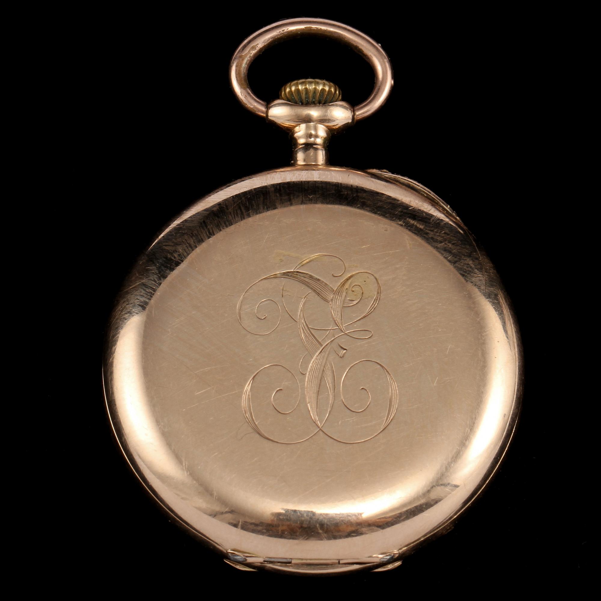 FICKUR, guld, 14 k, 1900-talets första hälft, total vikt ca 30 g.
