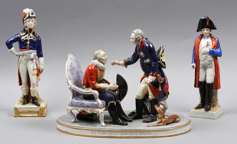 PARTI FIGURINER, 3 st, porslin.