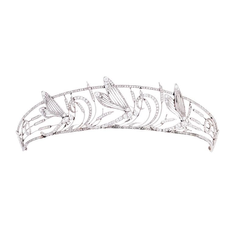 Tiara, Boucheron, 1909, platina med diamanter, signerad Boucheron Paris.