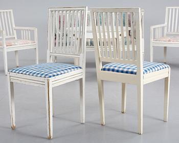 SALONGSGRUPP, 6 delar, gustaviansk stil, 1910-20-tal.