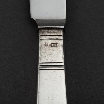 JACOB ÄNGMAN, bestickservis, 36 delar, silver, modell "Rosenholm", GAB, Stockholm 1950-tal.