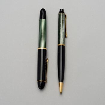PENNOR 2 ST, Pelikan, blyerts- och bläckpenna, 1950-tal.