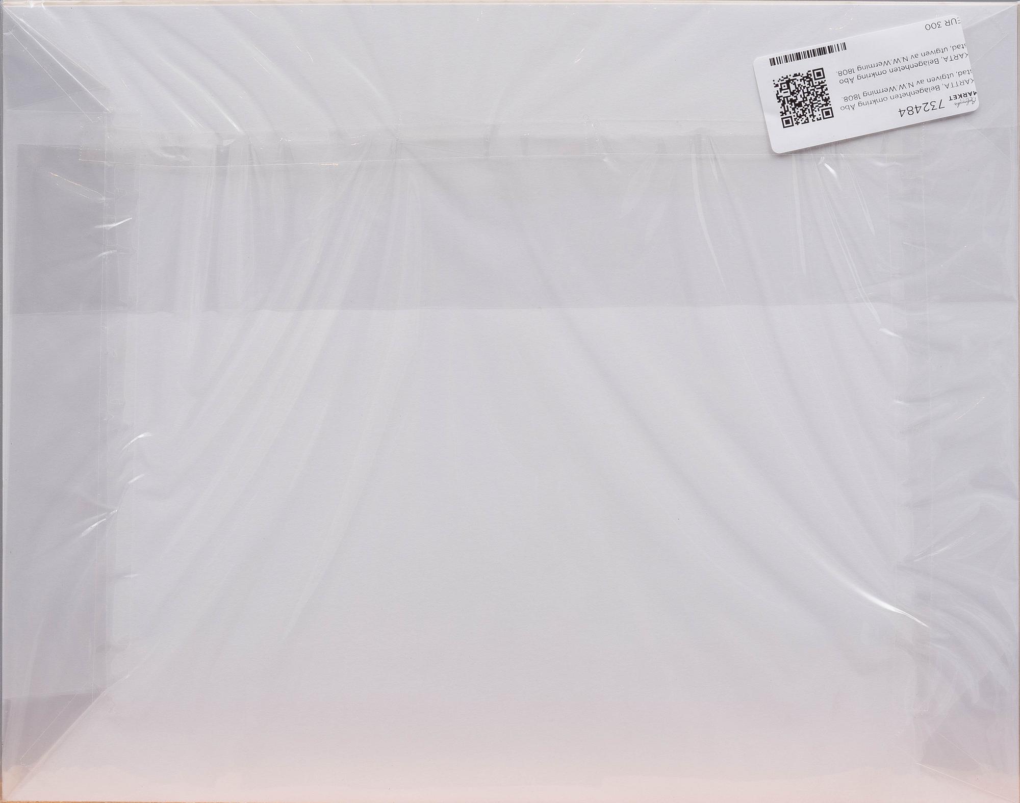 KARTA, Belägenheten omkring Åbo stad, utgiven av N.W.Werming 1808.