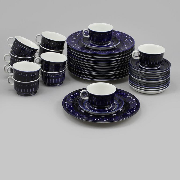 KAFFESERVIS, porslin, 25 delar, "Valencia", Ulla Procopé, Arabia, 1970-tal.