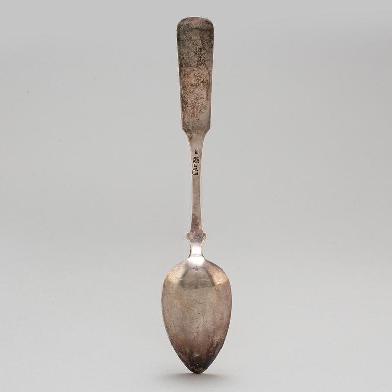 NIKOLAY DUBROVIN, large silver spoon, Moscow, Russia 1839.
