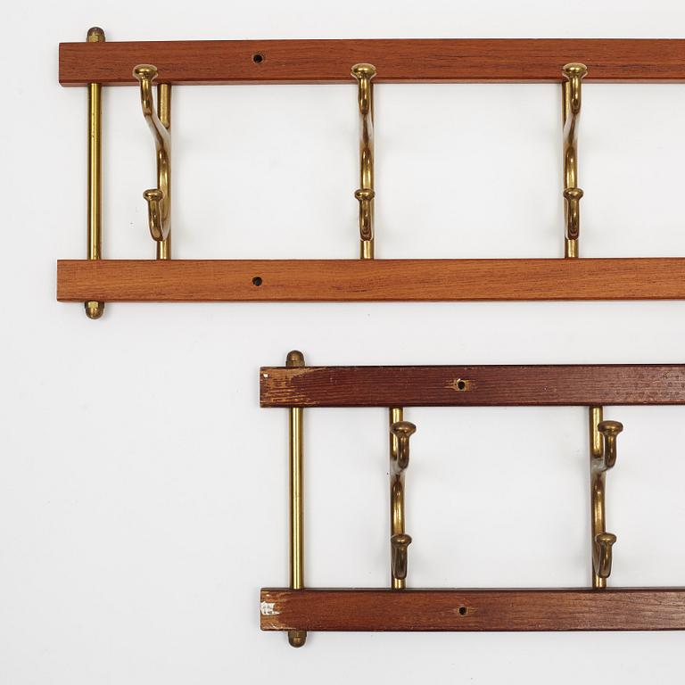 Two 'Dekorativ' coat hangers, Skogslunds metallgjuteri, Anderstorp, mid 20th Century.
