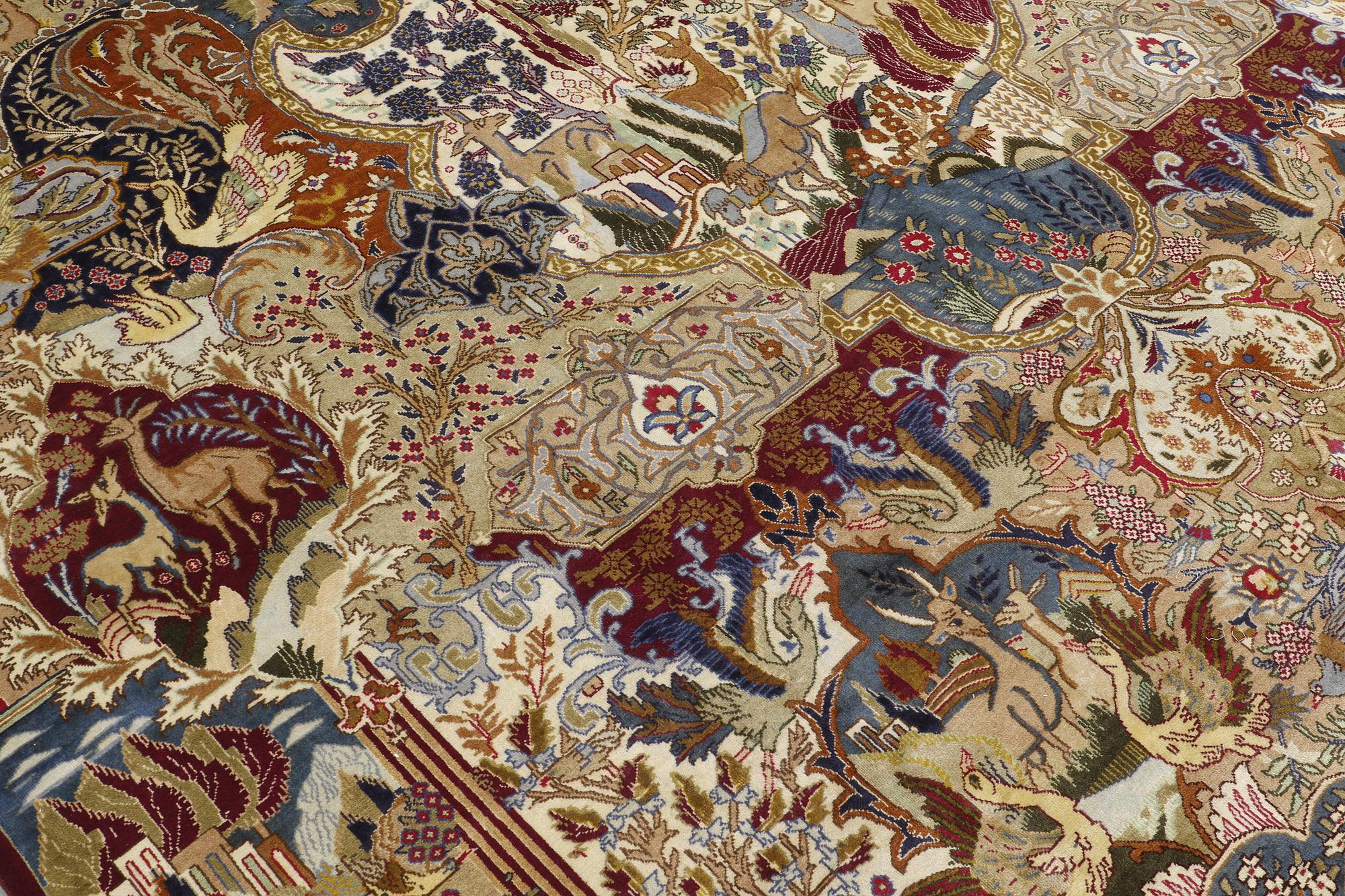 Matto, Figural Kashmar, ca 398 x 303 cm.