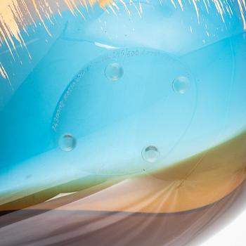 Lena Bergström, a glass sculpture, 'Saturn' from the series 'Planets', Kosta Boda, Sweden.