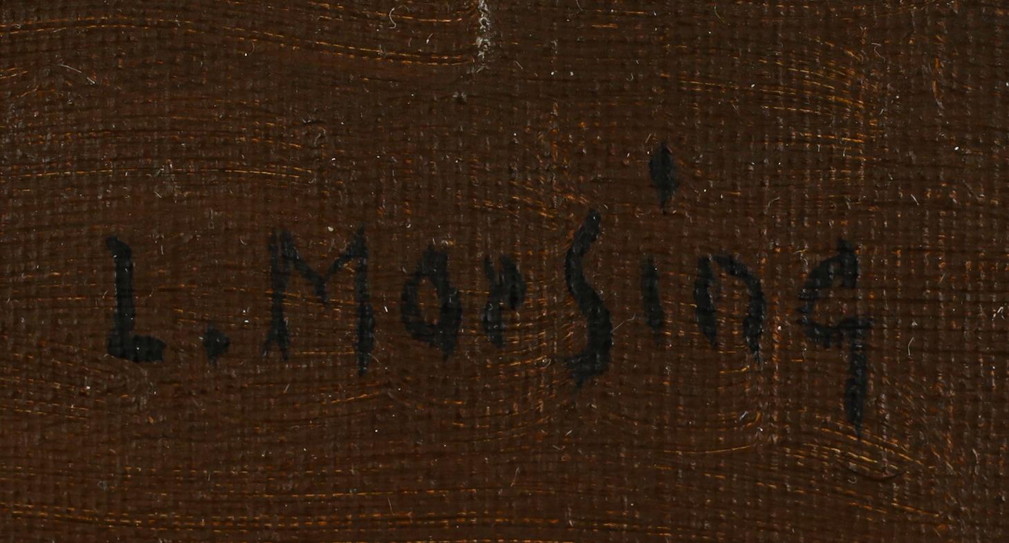 LEOPOLD MORSING, olja på pannå, sign.