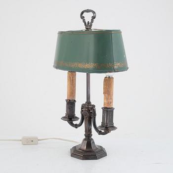 Alphonse Debain, table lamp, silver, active 1883-1911, Paris, France.
