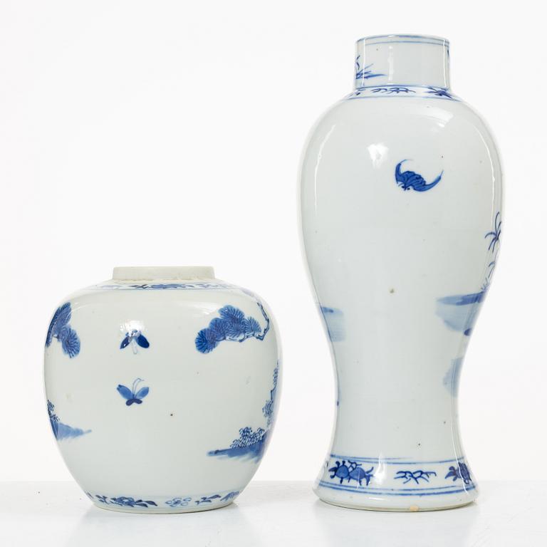 Bojan samt vas, porslin, Kina, Qingdynastin, 1800-tal.
