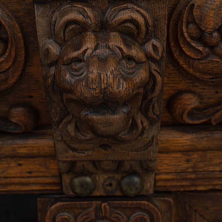 A 19th century oak cabinet.