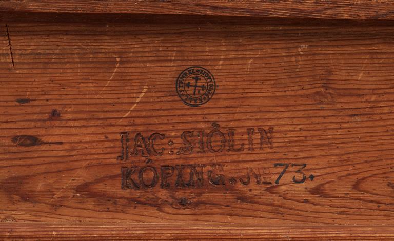 A Swedish Rococo 18th century card table by J. Sjölin.
