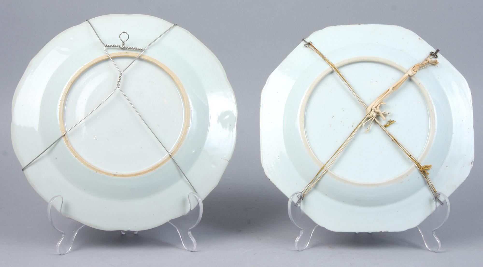 TALLRIKAR, 7 st, porslin, Kina, 1700/1800-tal.