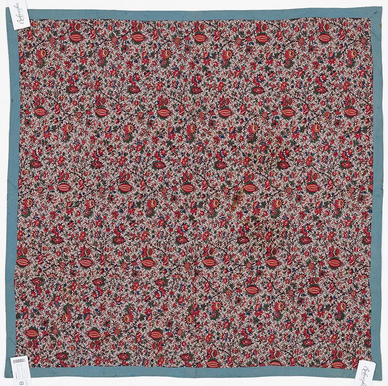 TEXTIL, semiantik/antik Kalamkar, sannolikt Isfahan, ca 110 x 109 cm.