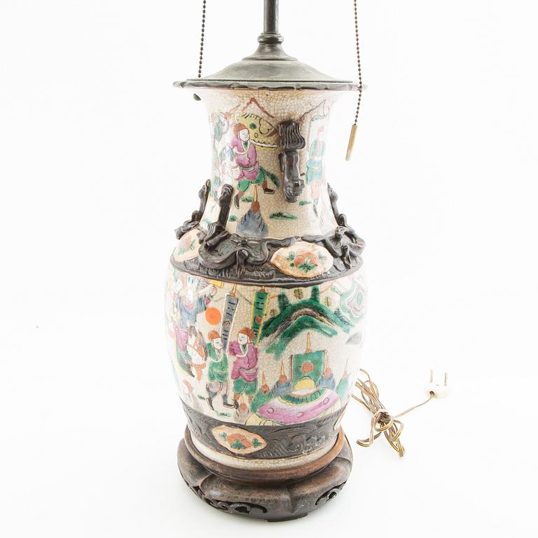 Table lamp China circa 1900 porcelain.