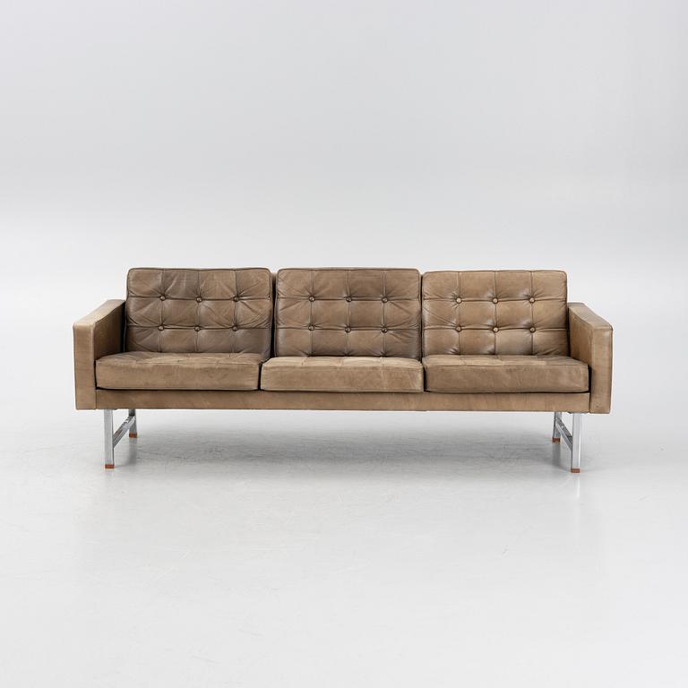 Karl Erik Ekselius, a leather sofa, JOC, Sweden, 1960's/70's.