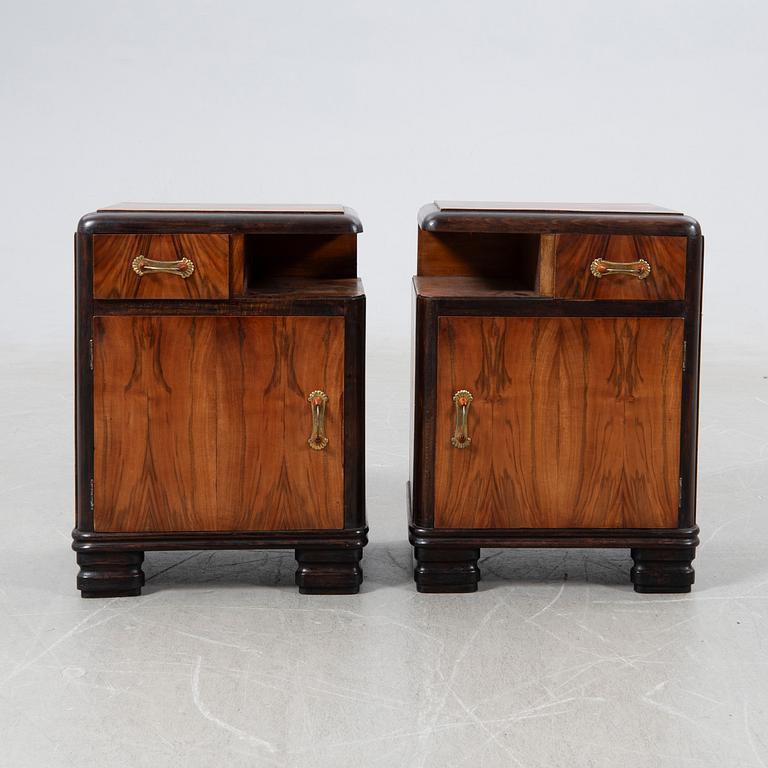 Nightstands, a pair, second half of the 20th century.
