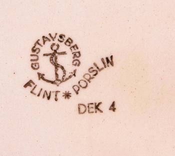 KRYDDSKÅP, trä och porslin, Gustavsberg, 1900-tal.