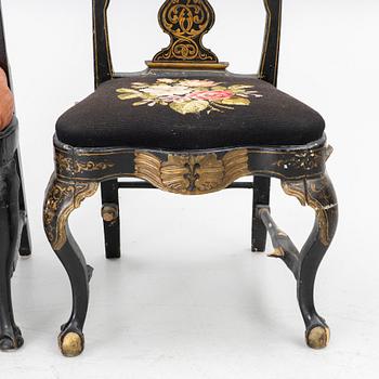 Chairs two, Baroque, 18th century.