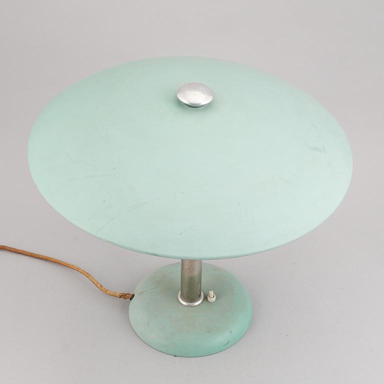 Bordslampa, funkis, Metallwerke Schröder Lobenstein, Tyskland, 1930-tal.