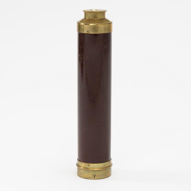 A cased telescope, 19th century, marked Dollond London.