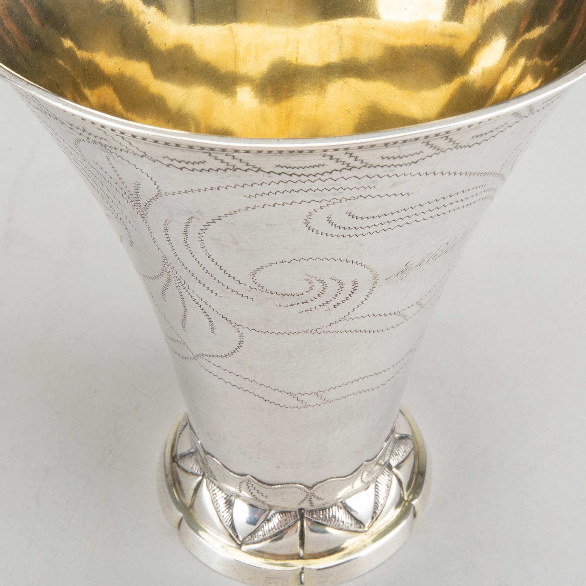GUSTAF ELFSTRÖM, vase silver, Sala 1793, c 463g.