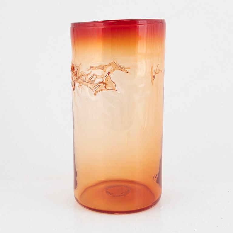 Ulla Forsell, a unique glass vase, executed in her own studio, Stockholm 2008.