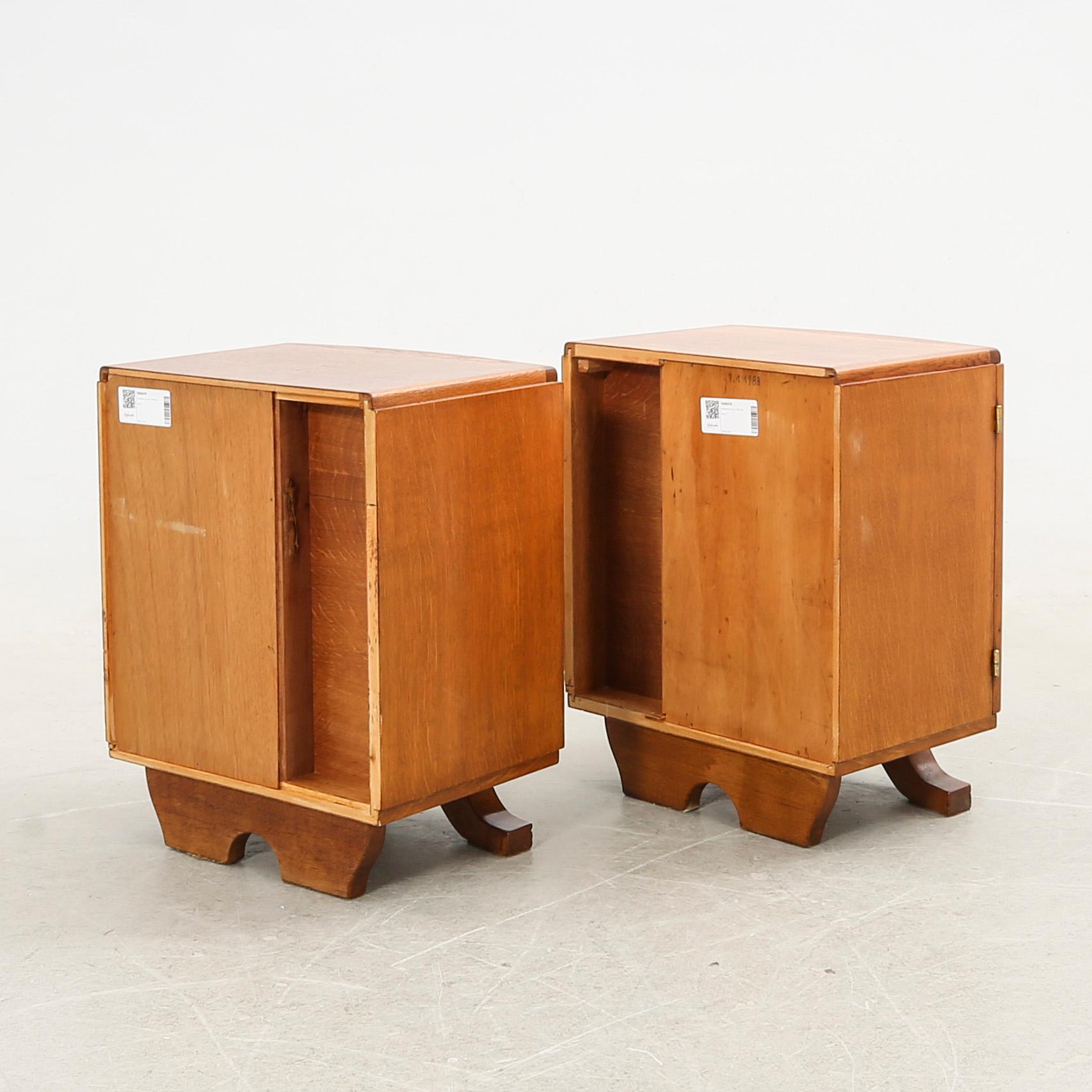 Nightstands, a pair, 20th century.
