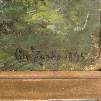 CHRISTIAN ZACHO, oil on canvas, signed and dated 1895.