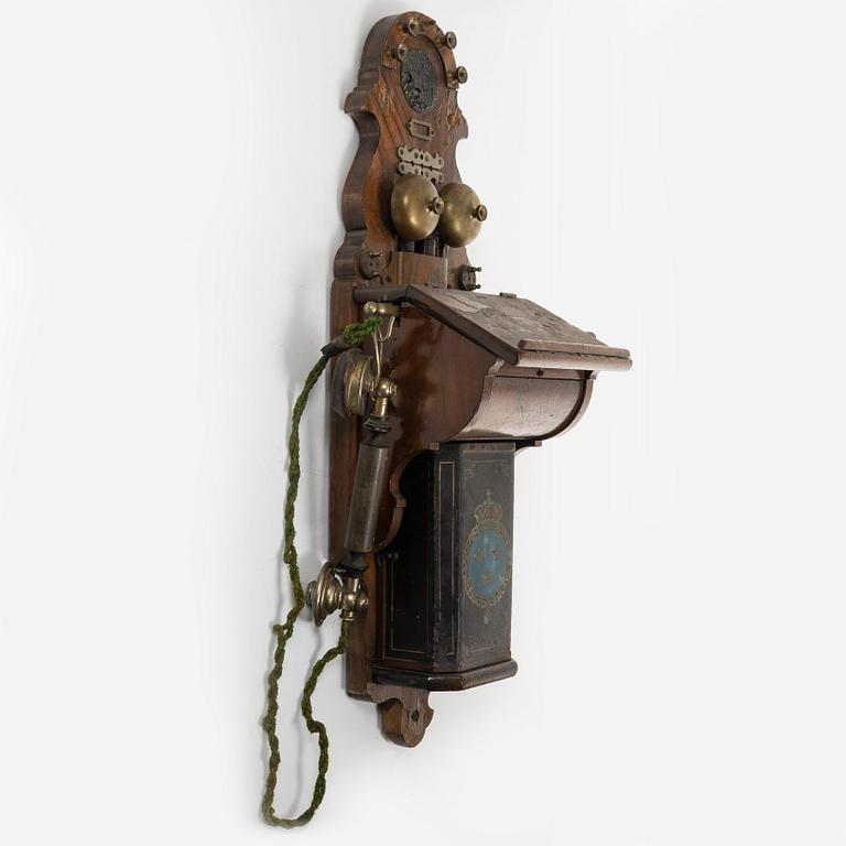 A wall mounted telephone, L.M. Ericsson, Stockholm, early 20th century.