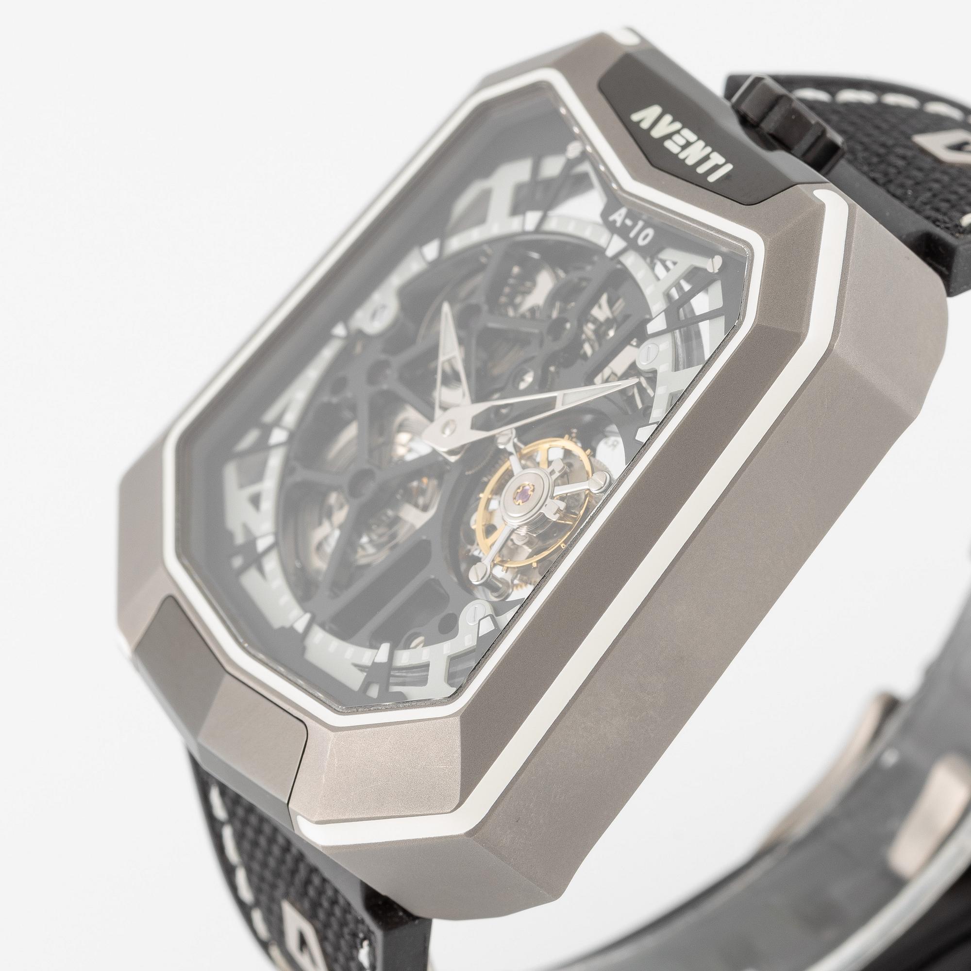 Aventi, A-10 Tourbillon, wristwatch, 48.5 x 55.5 mm.