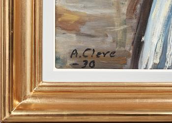 AGNES CLEVE, olja på pannå, sign, dat -30.