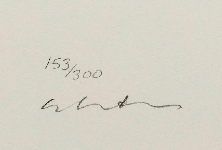 JOHN LENNON, serigraph stamped signature and signed by Yoko Ono and numbered 153/300.