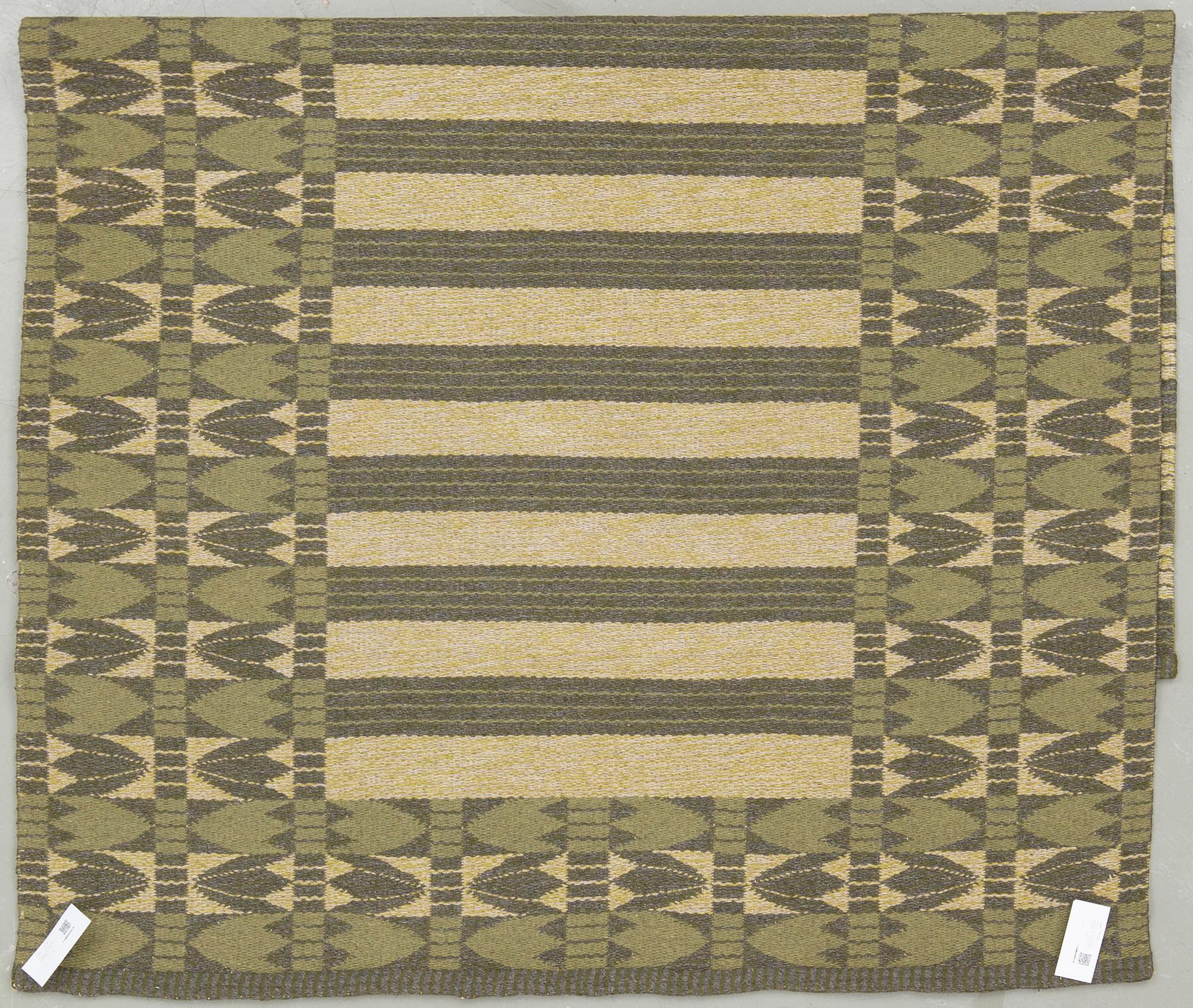 MATTA, maskinvävd dubbelsidig. 1950-60-tal. 204x134 cm.