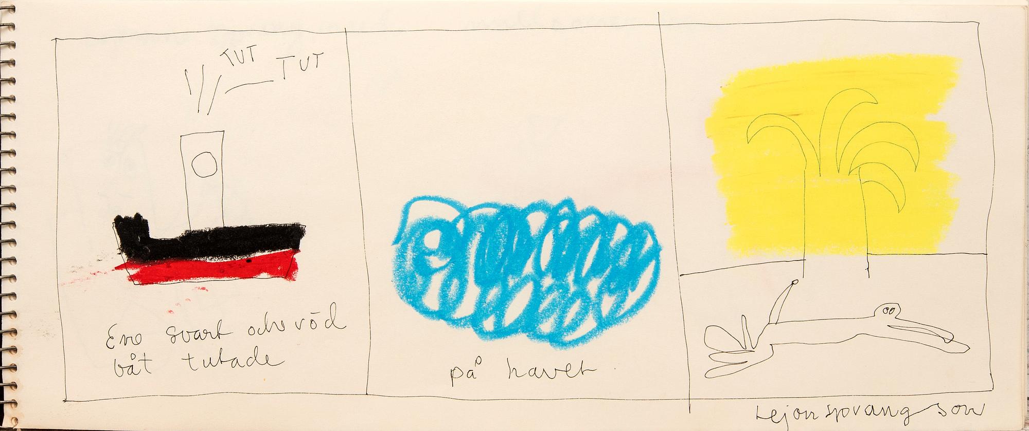 Madeleine Pyk, Sketchbook "One day in the Sahara, thought the Lejonson.....".