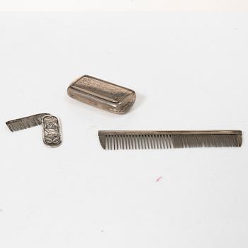 Silver, 9 pieces, Sweden and Denmark, 19th-20th century.
