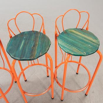Kristoffer Sundin, Fredrik Paulsen och Simon Klenell, a set of four bar stools.