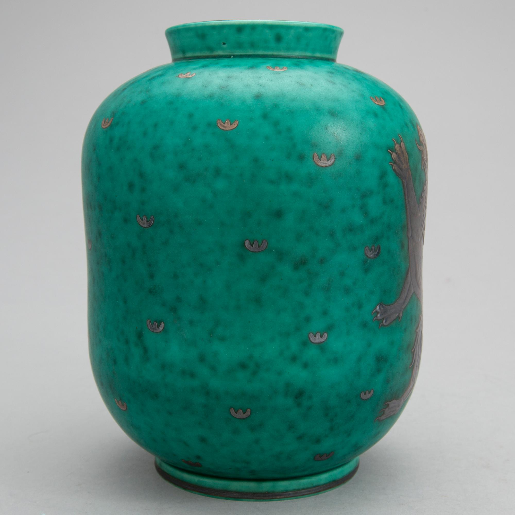 WILHELM KÅGE, Gustavsberg, stengods, "Argenta", 1940-/50-tal.